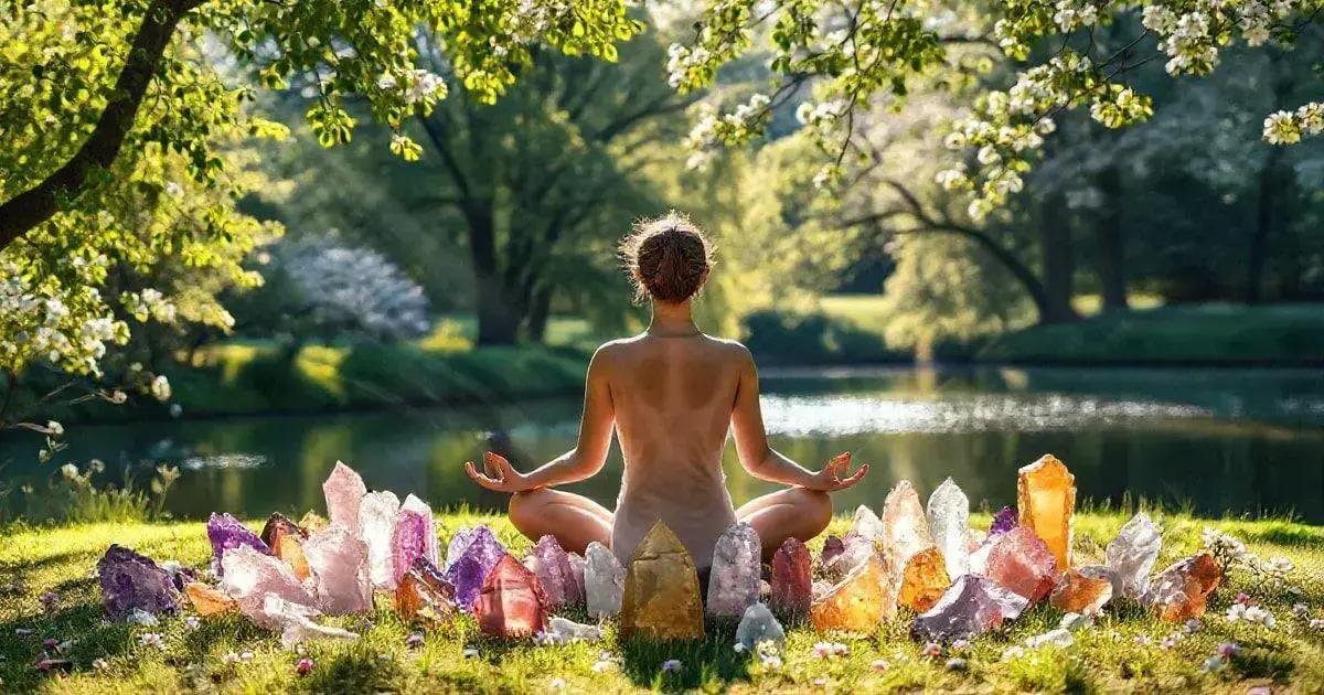 Técnicas de meditação com cristais para energia positiva