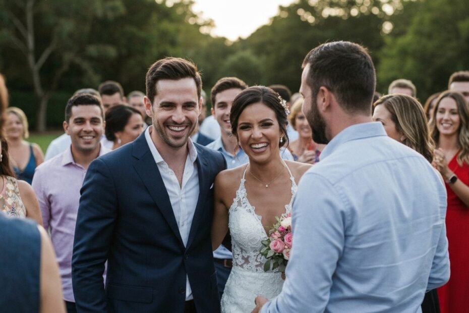 Casal jovem se abraçando feliz em meio à folia do Carnaval.
