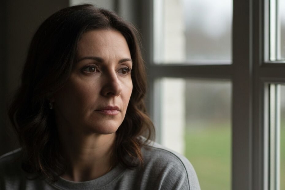 Mulher do signo de Áries contemplando o céu estrelado em busca de respostas astrológicas.